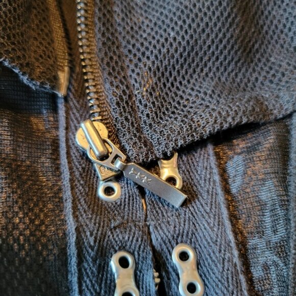 Black Mesh Corset Zip Up Bustier Bra Top - Picture 4 of 4